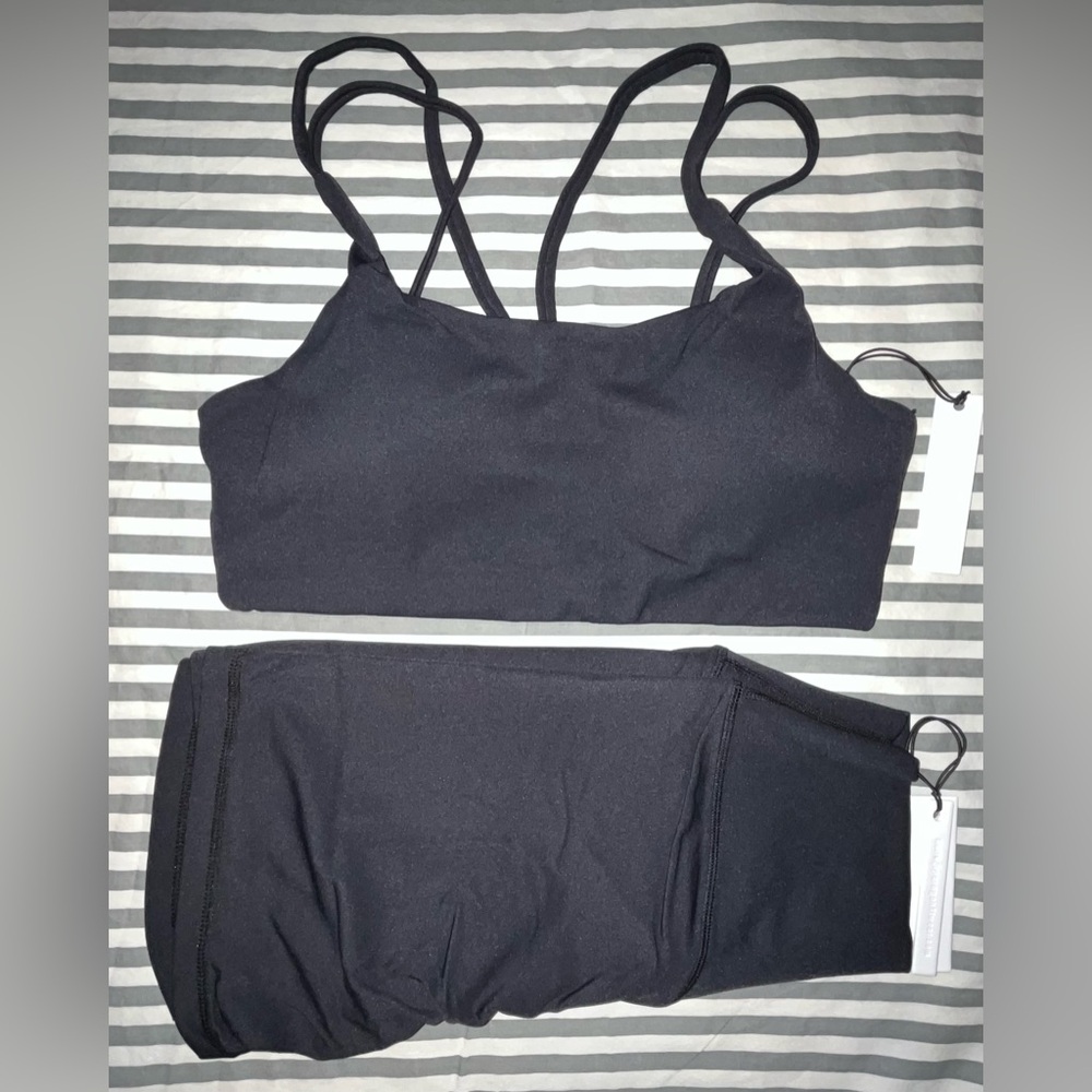 Paragon RecStretch Sculptseam Plus 5” Short + Radiate Bra in Black Size M